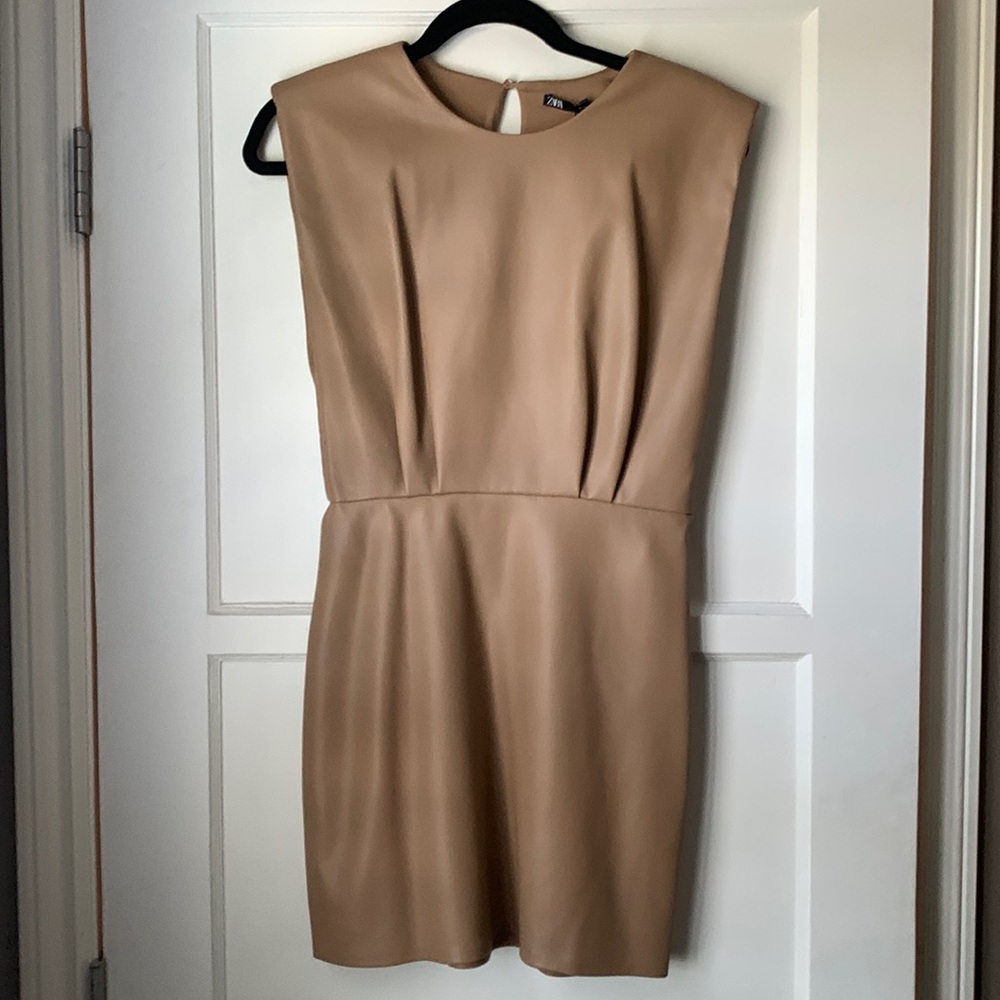 Zara faux leather dress